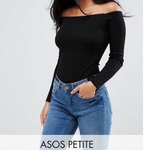 ASOS PETITE off shoulder body suit